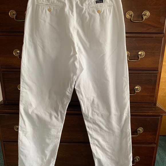 POLO BY RALPH LAUREN BOYS WHITE CORDUROY TROUSERS - Picture 3 of 8